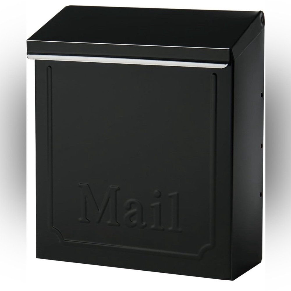 Vertical Small Galvanized Steel Wall Mount Mailbox📮4.1 x 8.6 x 10.1inches Black
